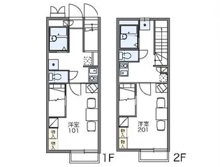 レオパレスプレミール【2階】の間取り