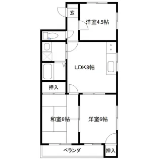 コーポ司【2階】の間取り