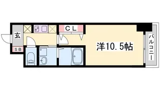 アドバンス三宮IIIリンクス【11階】の間取り