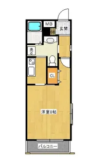 レクサス南八幡【2階】の間取り
