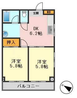 デルフォカーサトーア【2階】の間取り