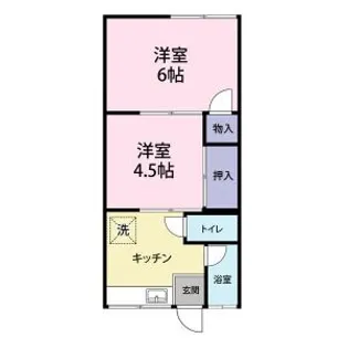 サンライズA【1階】の間取り