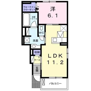 デュオ ルミエール II【1階】の間取り