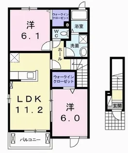 アバンツァート小坂 II【2階】の間取り