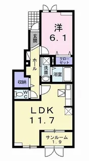 ホープタカノ【1階】の間取り