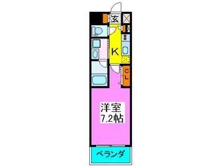 カスタリア堺筋本町の間取り