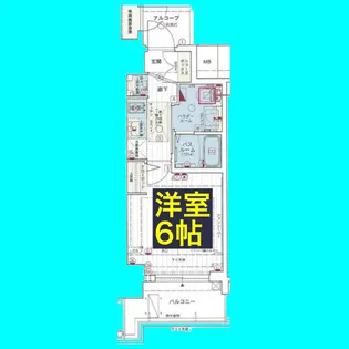 エステムコート名古屋新栄IIアリーナ【13階】の間取り