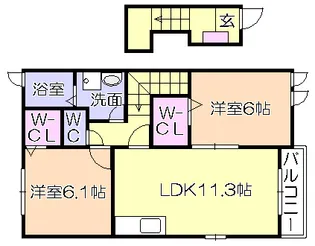 アレグリア【2階】の間取り