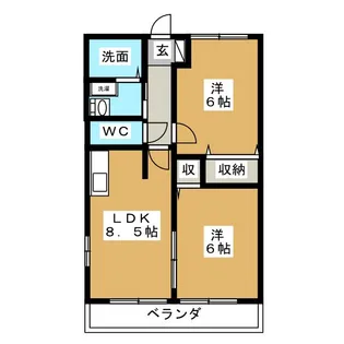 ヒルズ岩崎台【1階】の間取り