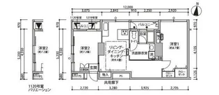 東雲キャナルコートCODAN11号棟【11階】の間取り
