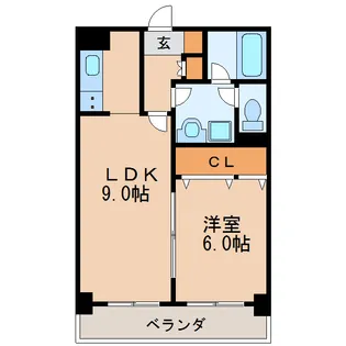 錦ハーモニービル【7階】の間取り