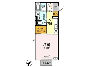 Aznable A【2階】の間取り