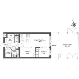 ルーウェ東大泉【1階】の間取り