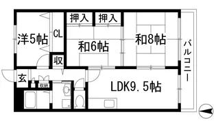 みずほマンション【6階】の間取り
