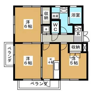 ライブタウン浜田B【3階】の間取り