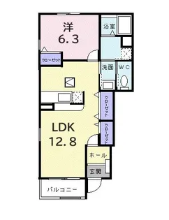 サン・フィオーレA【1階】の間取り