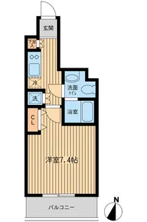 ヒューマンハイム本羽田【8階】の間取り