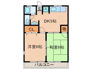 天神ハイツ【2階】の間取り