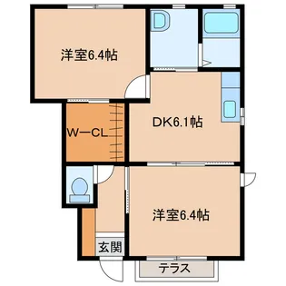 ブランシェエピA棟【1階】の間取り