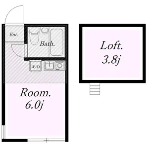 ユナイト山手ラパスの瞳【2階】の間取り