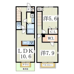 ルーチェソラーレC棟の間取り