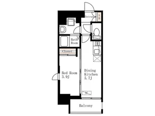 デュオフラッツ上野松が谷【9階】の間取り