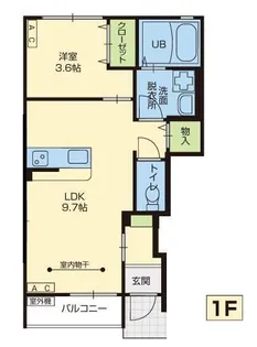 Bel Posto星が丘(ベルポストホシガオカ)B棟【1階】の間取り
