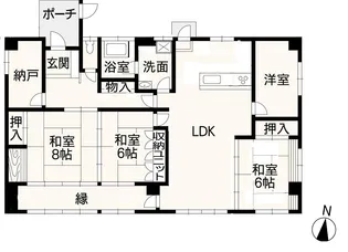 中島ハウス【1階】の間取り