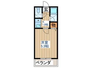 エクセルシャトー中田【1階】の間取り