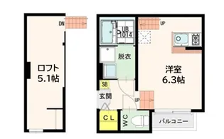 ユナプレイス弓ノ町【1階】の間取り