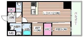 プレサンスNEO九条ディアシス【2階】の間取り