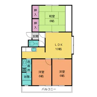 ハイツ野池【1階】の間取り
