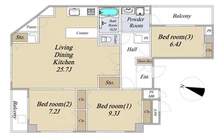 千里馬ビル【6階】の間取り