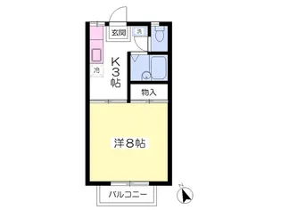 ポリマーローズ【2階】の間取り