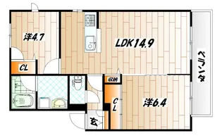 Hale Pueo【2階】の間取り