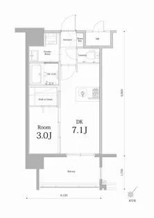 エンクレスト博多駅南BASE【6階】の間取り