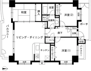 コアマンション大濠【9階】の間取り