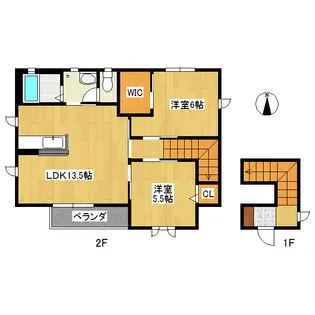 グリーンソフィアフルタ B棟【2階】の間取り