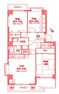 VIVRE三ツ境【2階】の間取り