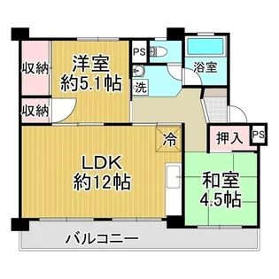 与野中里第二住宅1号棟204号室【2階】の間取り