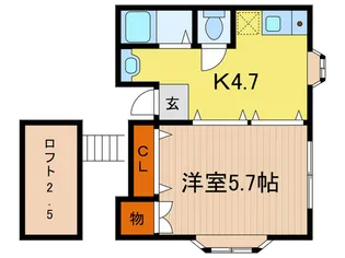 エスポワ-ルハマダヤマ【2階】の間取り