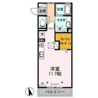 レセンテ プライム【1階】の間取り