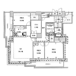 モントーレ香椎浜サーフタワーセンターコート【26階】の間取り