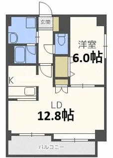 フェリアスシティオ【3階】の間取り
