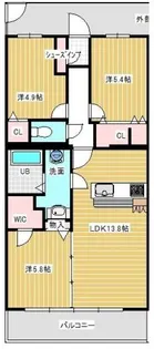 コウジィーコート葉山【1階】の間取り