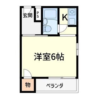 ライブハイツ明野【1階】の間取り