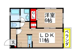 第二寿ハイツ【2階】の間取り