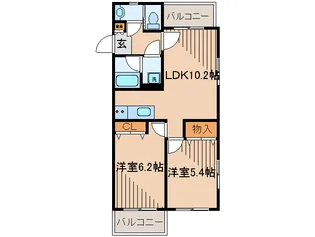 パ-クサイド アイヴィ【2階】の間取り