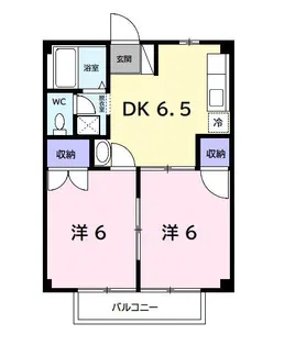 スカイハイツ【2階】の間取り