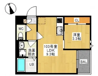 GRANDTIC LIEN【1階】の間取り
